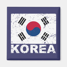 South Korea Vintage Flag Magnets