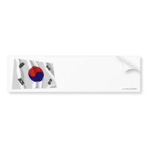 South Korea Waving Flag bumper stickers by Vexillophile South Korea Waving Flag bumper stickers