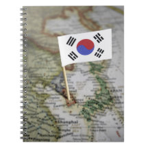 South Korean flag in map Notebooks