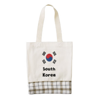 South Korean Flag Zazzle HEART Tote Bag