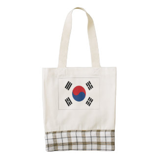 South Korean Flag Zazzle HEART Tote Bag