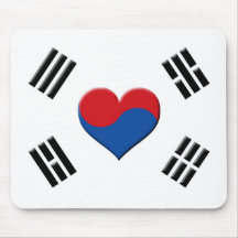 South Korean Heart Mouse Pad