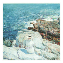 South Ledges, Appledore, Hassam, Vintage Fine Art Personalized Invitation