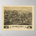 South Manchester, CT Panoramic Map - 1880 posters