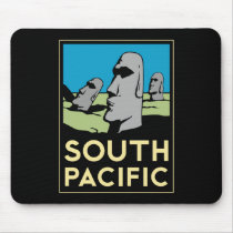 South Pacific Art Deco Travel Poster mousepads by strk3 South Pacific Art Deco Travel Poster mousepads