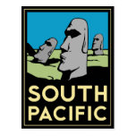 South Pacific Art Deco Travel Poster Postcards
