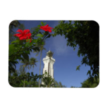 South Pacific, French Polynesia,Tahiti. Hibiscus 3 Rectangular Magnet