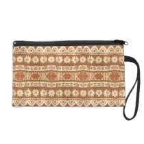 South Pacific Tribal Wood Carved Pattern Fashion Wristlet Purses  at Zazzle