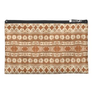 South Pacific Tribal Wood Carved Pattern Fashion Cosmetic Bag