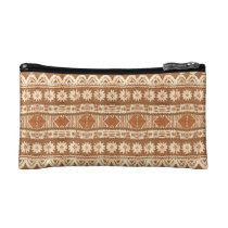 South Pacific Tribal Wood Carved Pattern Fashion Cosmetic Bag at  Zazzle