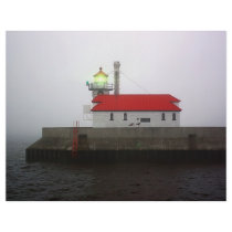 South Pier Lighthouse in the Fog Flyer Design