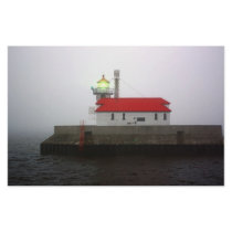 South Pier Lighthouse in the Fog Stationery