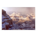 South Rim of the Grand Canyon in winter snow. posters