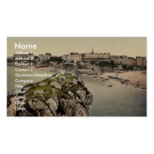 South sands, Tenby, Wales rare Photochrom Business Cards