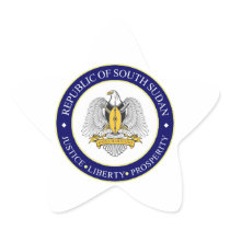 south sudan emblem star stickers