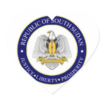 south sudan emblem heart stickers