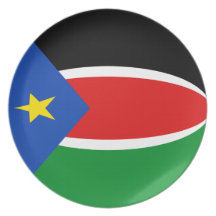 South Sudan Fisheye Flag Plate