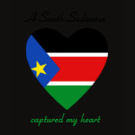 South Sudan Flag Heart Custom T-Shirt