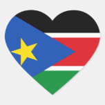 South Sudan Flag Heart Sticker