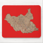South Sudan Map Mousepad