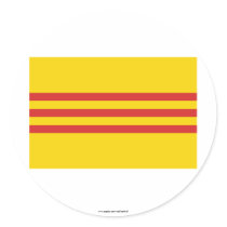 South Vietnam Flag Round Sticker