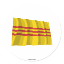 South Vietnam Waving Flag Sticker