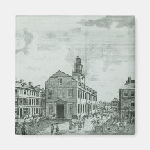 South West View of The Old State House Fridge Magnet