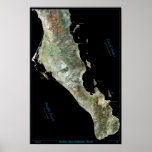 Southern Baja California, Mexico satellite poster 