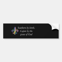Southern by birth,Cajun by thegra... Bumper Stickers