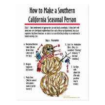 Southern California Seasonal Person Postcard
