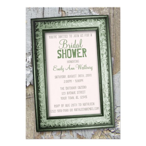 Southern Country Rustic Bridal Shower Invitations
