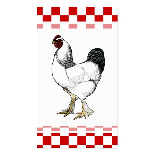 Southern Fried Chicken Restaurant Poultry Farm Business Card Template (back side)