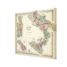 Southern Italy Kingdom Of Naples Stretched Canvas Print