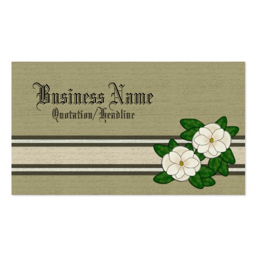 Southern Magnolia Business Cards (back side)