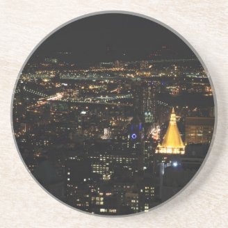 Southern Manhattan's East Side at Night 001 Coasters