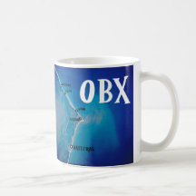 Southern OBX map Coffee Mugs