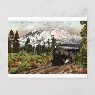 Southern Pacific Mt. Shasta 1912 Vintage postcard