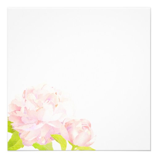 Southern Peony Flowers Spring Bridal Shower Invite