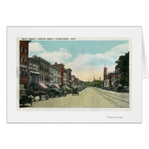 Southern View Down Main Street Greeting Card