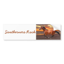 Southerners Rock horse sunrise Bumper Sticker