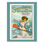 Southsea & Portsmouth Vintage Travel Advertisement Post Card