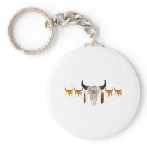 Southwest Buffalo Skull Key Chains