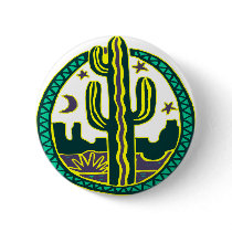 Southwest Cactus Pinback Buttons