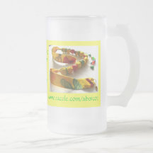 Southwest Chilies and Sun Frosted Glass Mug