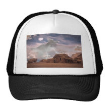 Southwest Desert Lightning Storm Landscape Mesh Hat