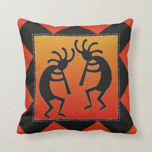 Southwest Design Kokopelli Throw Pillow Zazzle