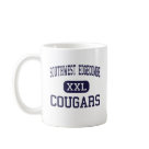 basic_mug - Go Southwest Edgecombe Cougars! #1 in Pinetops North Carolina. Show your support for the Southwest Edgecombe High School Cougars while looking sharp. Customize this Southwest Edgecombe Cougars design with your favorite sport, activity, or school group. Personalize it with your name and jersey number, or your favorite player's name and jersey number. If you're alumni, graduating, or a recent graduate, you can customize with your graduation year! These Southwest Edgecombe Cougars tshirts, gifts, s