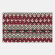 Southwest in Maroon and Gray Rectangular Stickers