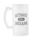 glass_mug - Go Southwest Indians! #1 in Kansas City Missouri. Show your support for the Southwest High School Indians while looking sharp. Customize this Southwest Indians design with your favorite sport, activity, or school group. Personalize it with your name and jersey number, or your favorite player's name and jersey number. If you're alumni, graduating, or a recent graduate, you can customize with your graduation year! These Southwest Indians tshirts, gifts, sweatshirts, jerseys, stickers, mugs, mousep
