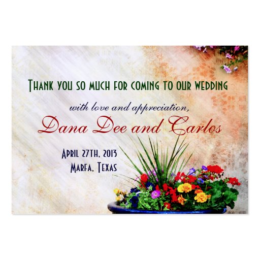 ... -inspired Wedding Gift Bag Thank You Card Business Card Template
